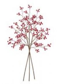 Argos Home Artificial Berry Branch Stems - Red - 3 Pack
