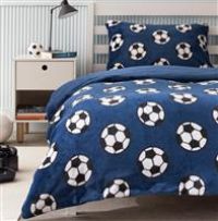 Argos Home Fleece Football Kids Bedding Set - Single
