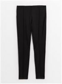 PETITE Black Ponte Pintuck Leggings 6