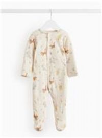 Winnie the Pooh Print Beige 2.5 Tog Sleepsuit Newborn