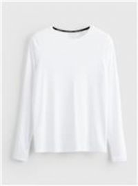 REAKTIV White Mesh Long Sleeve Workout Top L