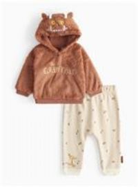 The Gruffalo Fleece Hoodie & Striped Bottoms Set 12-18 months