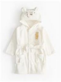 Winnie the Pooh Print Cream Dressing Gown Up to 3 mths
