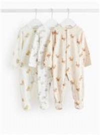 Winnie The Pooh Character Print Sleepsuits 3 Pack 3-6 months