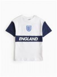 Licensed England Football T-Shirt In White 7 years
