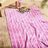 Habitat Pink Skinny Stripe Beach Towel