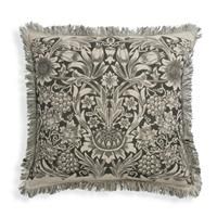 Habitat x Morris & Co. Sunflower Woodblock Cushion - Grey