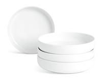 Habitat Riko Blate Set of 4 Porcelain Blates - White