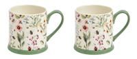 Argos Home Floral 2 Piece Fine China Tankard