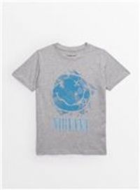 Nirvana Grey Graphic Print T-Shirt 7 years