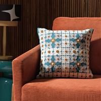 Habitat x Scion Scandi Prairie Cushion - Teal - 43x43cm