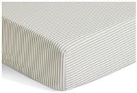 Habitat Green Stripe Printed Fitted Sheet - Double