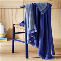 Habitat Reversible Gauze Throw - Blue - 150x125cm