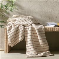 Habitat Global Throw - Neutral & Rust - 200x220cm