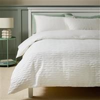 Habitat Cotton Crinkle White Bedding Set - Single