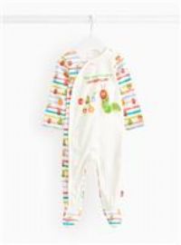 The Very Hungry Caterpillar White Sleepsuit Up to 3 mths