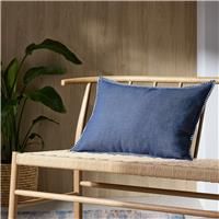 Habitat Blanket Stitch Oblong Cushion - Blue - 40x60cm