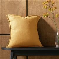 Habitat Linen Look Cushion - Mustard - 50x50cm