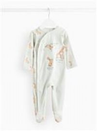 Pale Green Character Print Sleepsuit Newborn