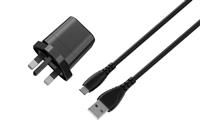 5W USB-A Mains Charger and Micro USB cable - Black