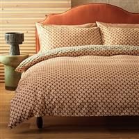 Habitat Oval Mini Print Orange Bedding Set - King size