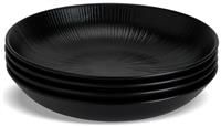Habitat Black Textured Picnic Bowls - set of 4