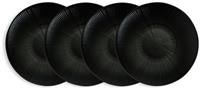 Habitat Black Textured Side Plates - Pack of 4
