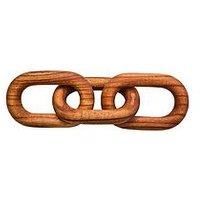 Interiors By Premier Cato Brown Wood Three Link Chain Decor