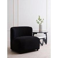 Premier Housewares Montreal Boucle Effect Armless Accent Chair