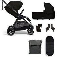 Mamas & Papas Flip Xt3 Ink Essential Kit (Inc Pushchair, Carrycot, Adaptors, Cupholder, Bag, Footmuff)