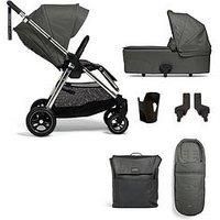 Mamas & Papas Flip Xt3 Harbour Grey Essential Kit (Inc Pushchair, Carrycot, Adaptors, Cupholder, Bag, Footmuff)