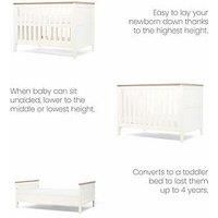 Mamas & Papas Wedmore Convertible Cot Set (Convertible Cot & Dresser) - White
