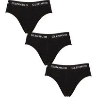 Mens 3 Pack Glenmuir Cotton Briefs Black M