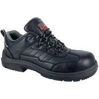 Grafters Men's Leather Safety Shoes in Black | Size: 8