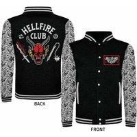 Stranger Things Men's Hellfire Club Varsity Jacket in Black | Size: Large