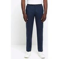 River Island Core Slim Chinos Extended Waistband - Navy