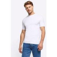 River Island Short Sleeve Muscle T-Shirt - White