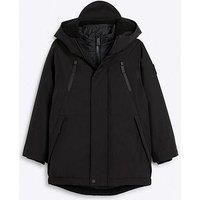 River Island Older Boy Parka Coat - Black