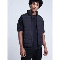 River Island Quilted Gilet - Black