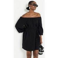 River Island Bardot Dress - Black