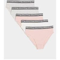 River Island Older Girl 5 Pack Brief - Pink