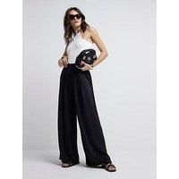 River Island Palazzo Wide Leg Trouser - Black