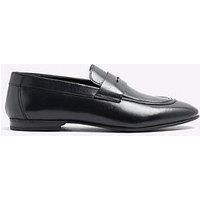 River Island Leather Penny Loafer - Black