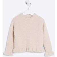 River Island Mini Mini Girl Cosy Fluff Jumper - Cream