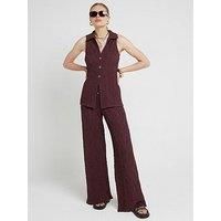 River Island Textured Shirt - Dark Red