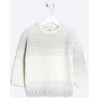 River Island Mini Mini Boy Space Dye Jumper - Grey