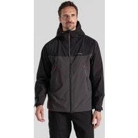 Craghoppers Mens Diggory Breathable Waterproof Shell Jacket, Black/BlkPep, XXL EU