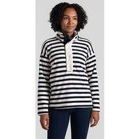 Craghoppers Ladies Jordi Overhead Fleece Stud Fastened Pullover Striped Jumper