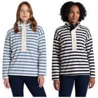 Craghoppers Ladies Jordi Overhead Fleece Stud Fastened Pullover Striped Jumper