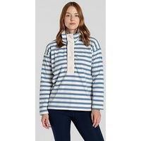Craghoppers Ladies Jordi Overhead Fleece Stud Fastened Pullover Striped Jumper